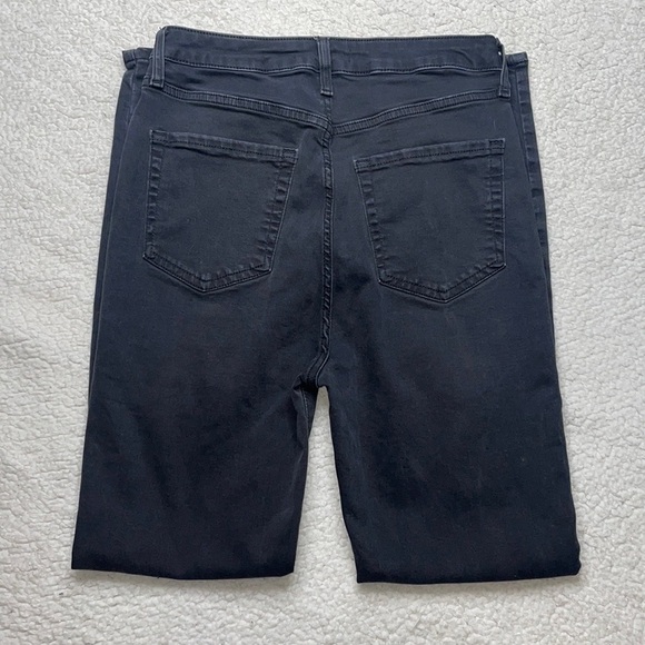 Forever 21 black / Gray Wash Denim Jeans Busted knees Size 30 High Rise Waist - Picture 7 of 9